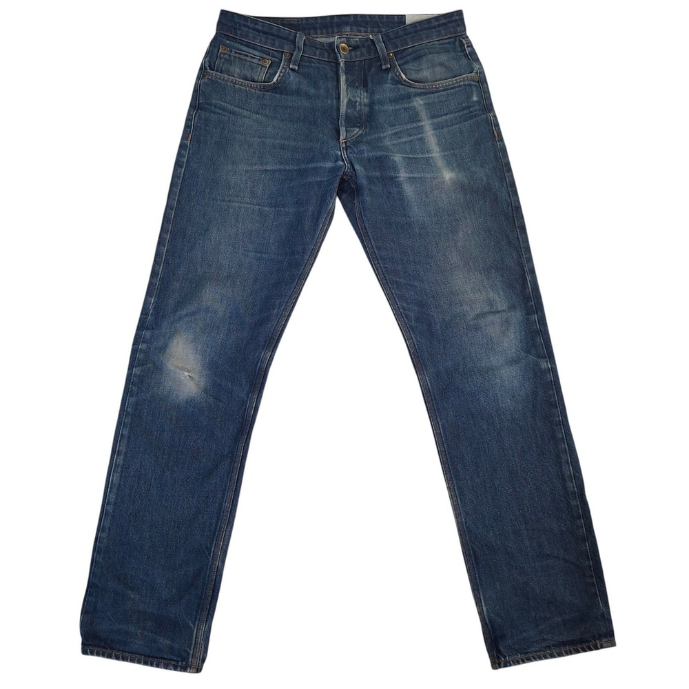 Rag &‎ Bone Button Fly Straight Jeans Men's 29* Blue Rinse Wash Cotton Denim